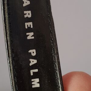 NEW Karen Palm Black Leather Strap